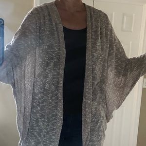 Long neutral color cardigan